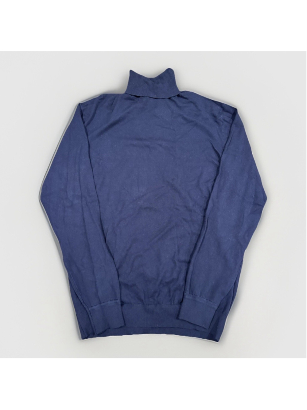 Scotch & Soda Merino Wool Turtleneck Sweater Men M Navy Long Sleeve Pullover E1